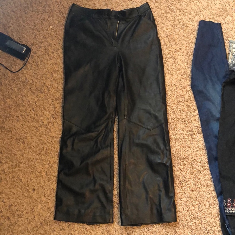 St. John collection leather pants